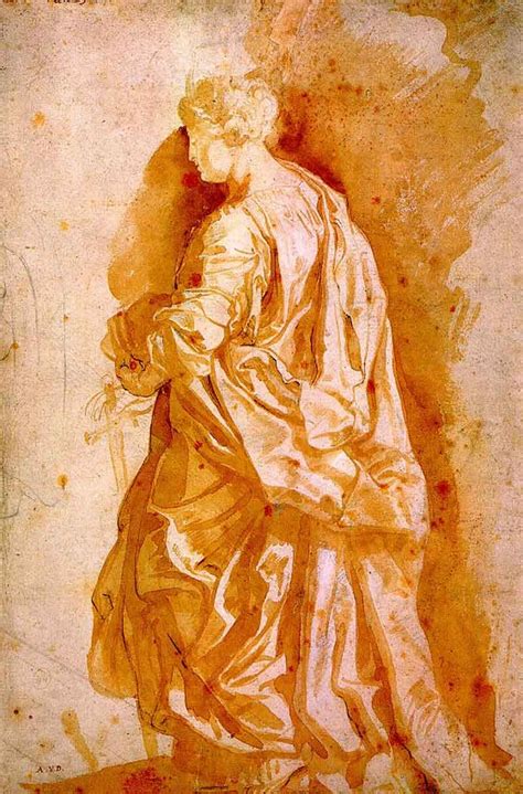 Study for a Standing Female Saint , Peter Paul Rubens