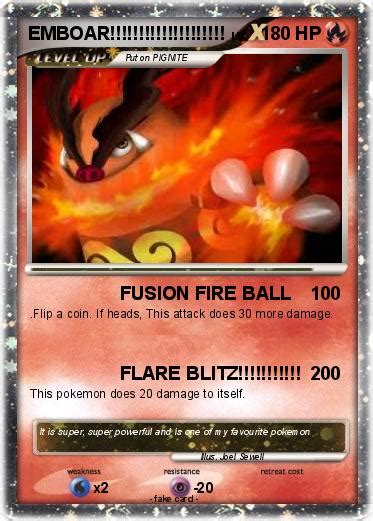 Pokémon EMBOAR 828 828 - FUSION FIRE BALL - My Pokemon Card