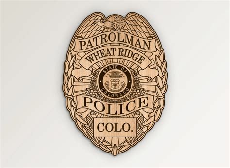 Wheat Ridge Colorado Police Patrolman Badge SVG Vector Files | Vector911