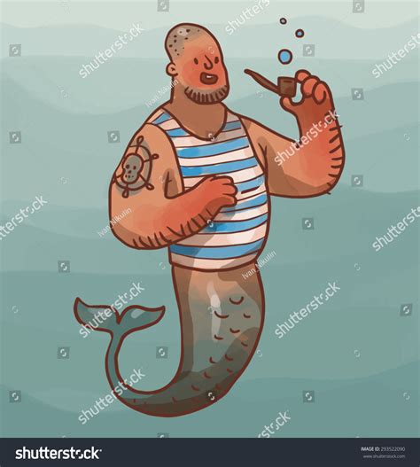male mermaid vector stock vector royalty   shutterstock