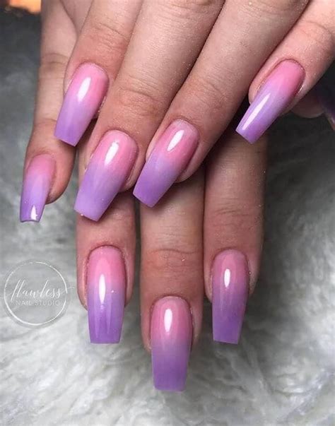 +29 Top Pink And Purple Ombre Nails | Ombre nail designs, Purple ombre ...