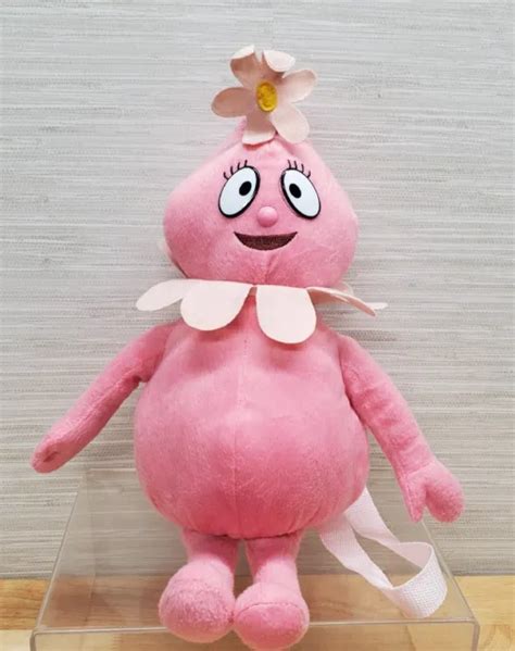 YO GABBA GABBA! 18" Foofa Pink Plush Zippered Backpack Stuffed Flower ...