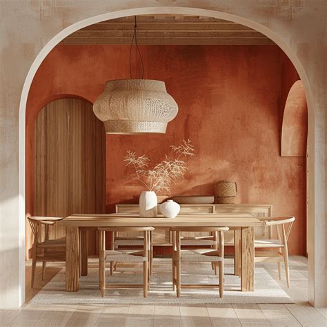 salle  manger terracotta  terracotta living room house interior