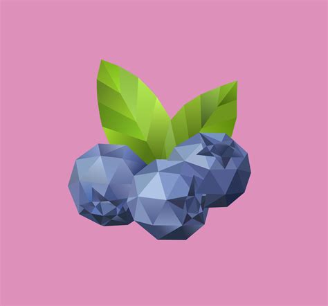 Low Poly Blueberry | Figma