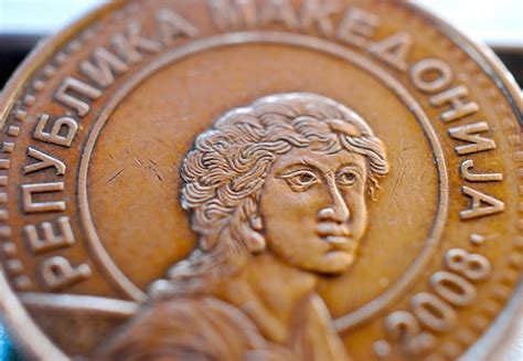 Premium Photo | Macedonian coin denar close up image