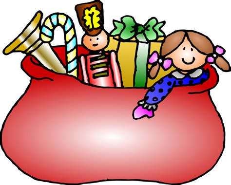 Free clipart santa bag