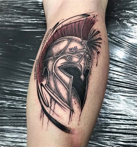 Spartan Helmet Tattoo Shoulder