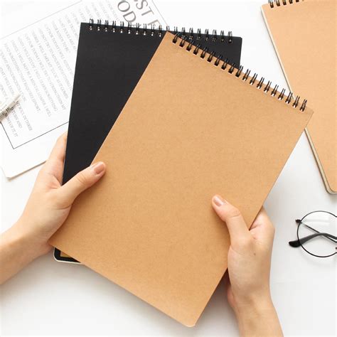 Caderno De Desenho Sem Pauta - Caderno de Desenho Sem Pauta Capa mole Kraft ou Preta | Shopee Brasil