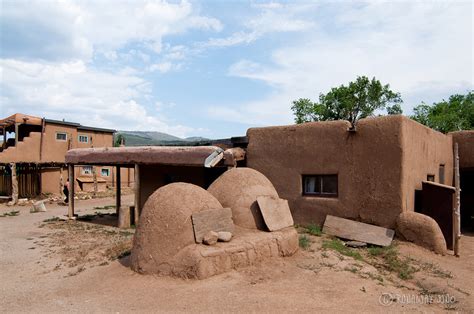 Taos Pueblo and a Thousand Year Old Taos Pueblo Adobe Houses