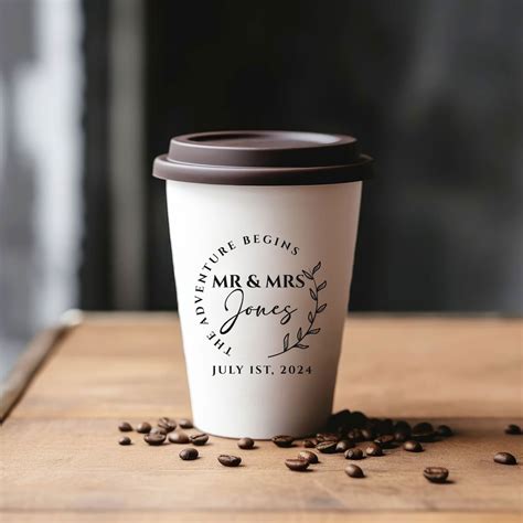 personalized wedding coffee cups paper coffee cups wedding favors