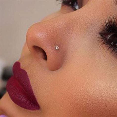 Swarovski Crystal Nose Piercing Stud at MyBodiArt, Nose Bone Jewelry