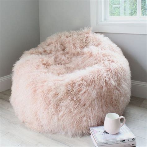 Pink Fluffy Bean Bag | Fur Bean Bag Covers | ELuxury Home