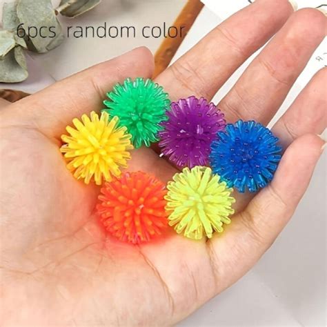 6pcs set Spiky Ball Fidget Toy Small Size For Autism Sensory ADHD
