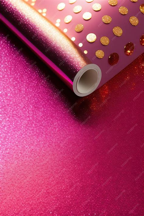 Premium AI Image | Pink Glitter and Sequins Background Golden Shimmer