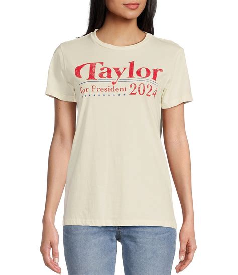 Originality Short Sleeve Graphic Taylor For President T-Shirt | Dillard's