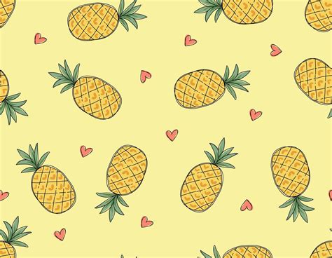 Cute Pineapple seamless pattern 14041427 Vector Art at Vecteezy