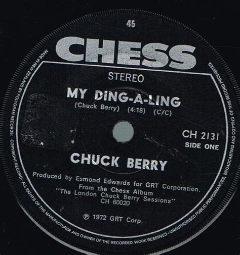 Chuck Berry – My Ding-A-Ling (1972, Vinyl) - Discogs