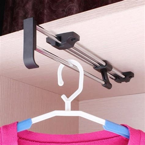 cm  inches heavy duty retractable closet pull  rod wardrobe