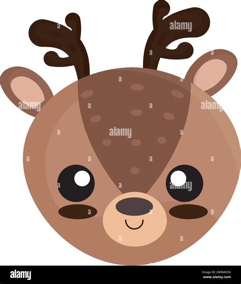 isolated cute deer avatar character vector stock vector image art alamy