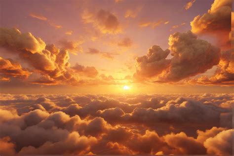 Sunset Golden Clouds Background Graphic by Forhadx5 · Creative Fabrica