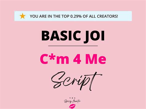 Vanilla JOI Script for Onlyfans & Adult Content Creators: Boost Your