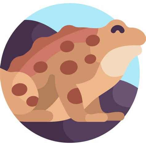 western toad detailed flat circular flat icon