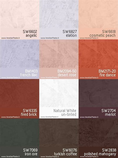 Valspar Venetian Plaster Color Chart