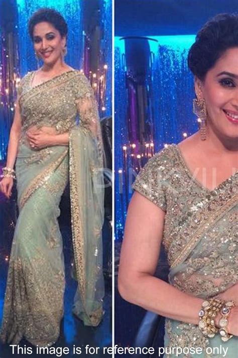 madhuri dixit bollywood dancing queen saree sale  green net
