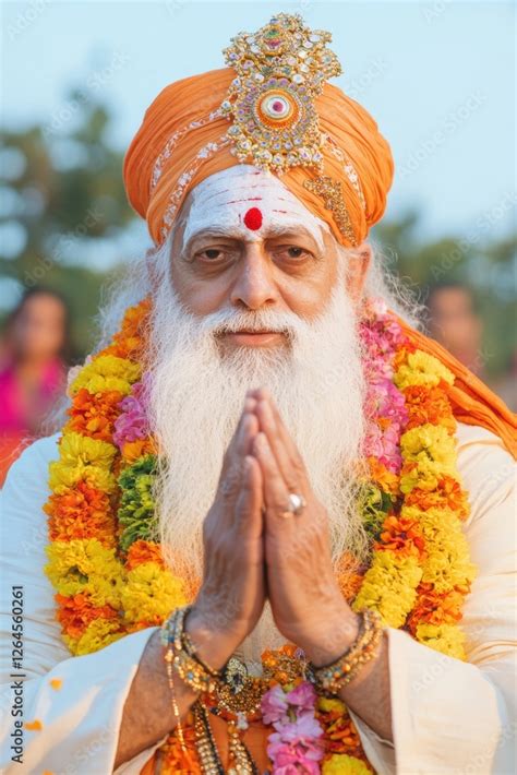 hindu priest performing rituals  traditional attire flower