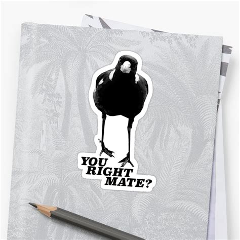 "Magpie Season" Sticker by KingBrown91 | Redbubble