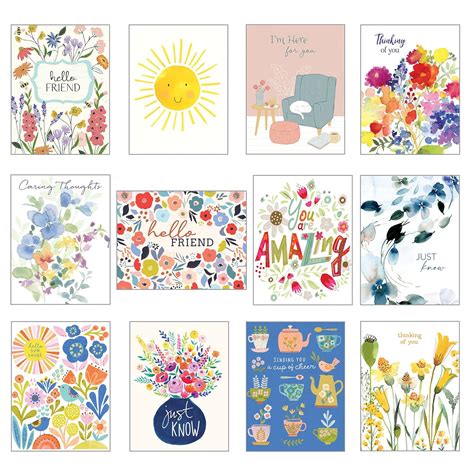 Gina B Designs Pack of 12 Assorted “Thinking of You Greeting Cards