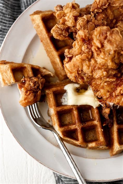 fried chicken  waffles  hot sauce maple syrup artofit