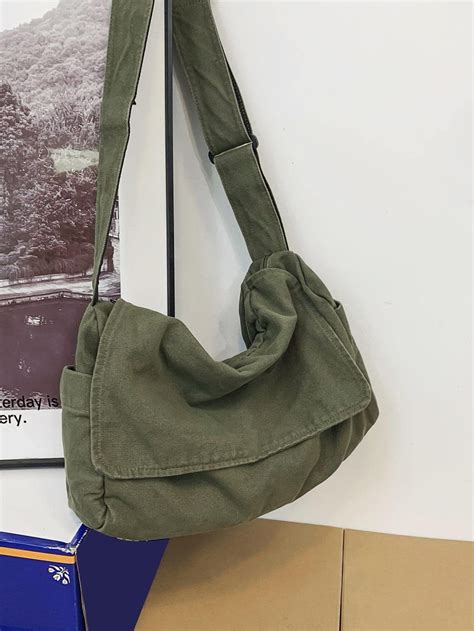 minimalist flap hobo bag casual bags canvas messenger bag womens