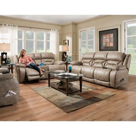 Enterprise Triple Power Reclining Sofa - Mushroom | American Home ...