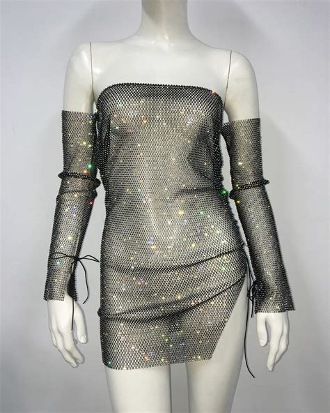 Sexy Club Party New Hot Girl Dress Sexy Party Tight Skirt Arm Sleeve