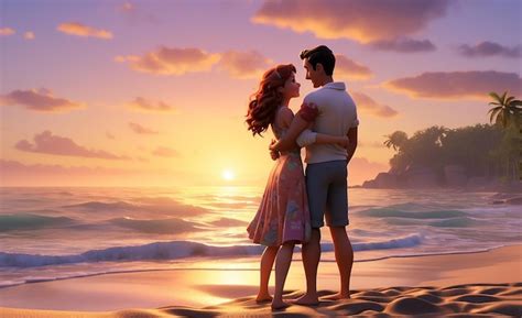 Premium Photo | Twilight witnessed the moment they hugged