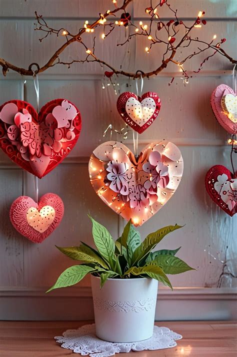 adorable valentines day decorations  home valentine centerpieces