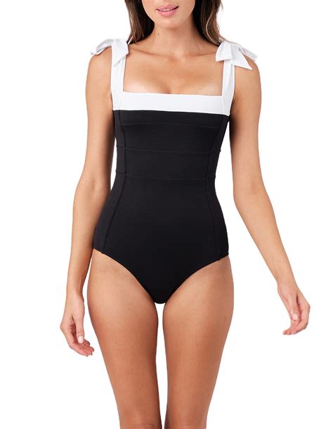Une Piece Classic Square Neck One Piece Swimsuit | David Jones