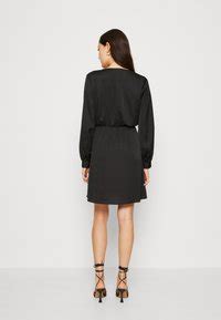 VILA VIELLETTE WRAP DRESS - Freizeitkleid - black/schwarz - Zalando.ch