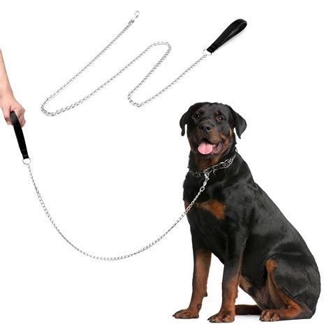 Amazon.com : Jumpress Heavy Duty Chain Dog Leash for Medium Large Dogs