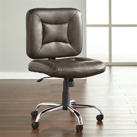 BrylaneHome Big And Tall Armless Office Chair Extra Wide Oversized (500 ...