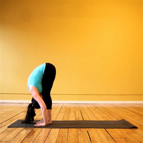 Standing Forward Bend | 7 Yoga Poses For Prettier Posture | POPSUGAR