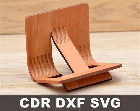 SVG File for Laser Cut Phone Stand for Desk Dxf Phone Stand - Etsy