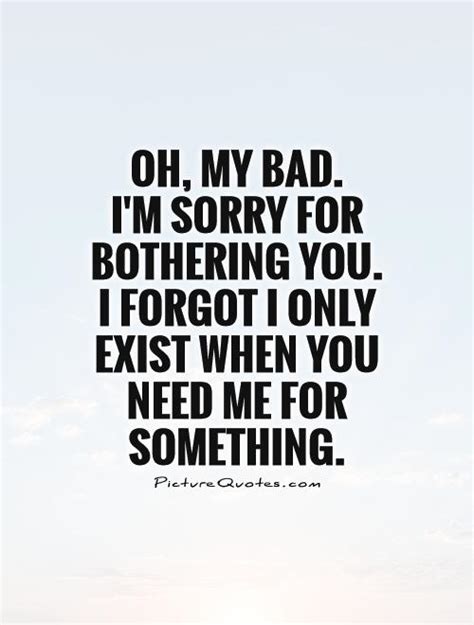 Oh, my bad. I'm sorry for bothering you. I forgot I only exist ...