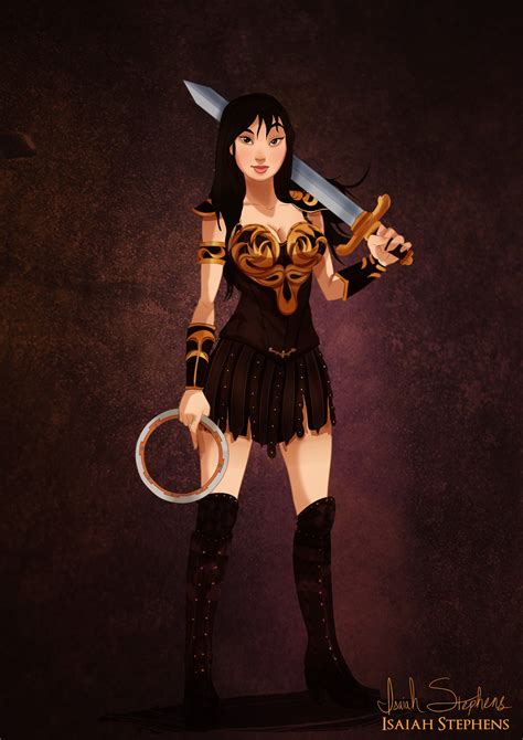 Disney’s Mulan Cosplay Art As Xena The Warrior Princess, By Isaiah Stephens