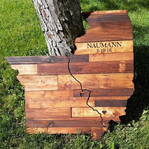 Wedding Guest Book Rustic Wedding Guest Book 2 State Rustic | Etsy