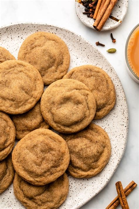 vegan chai sugar cookies   bowl