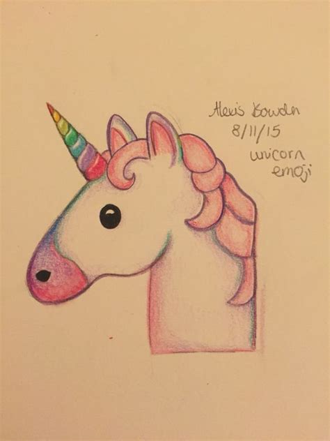 How To Draw A Cute Unicorn Emoji