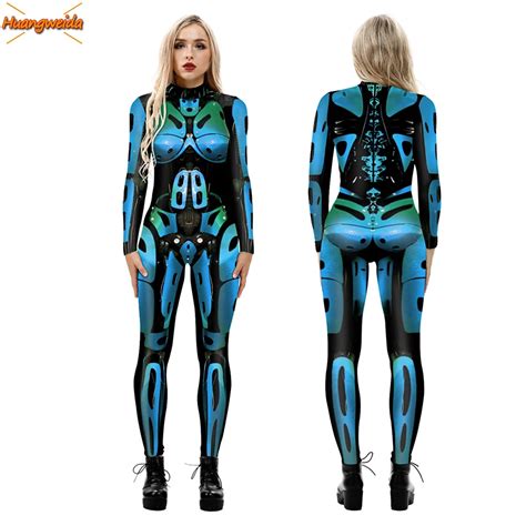 robot costume women bodysuit party halloween costume  women tights