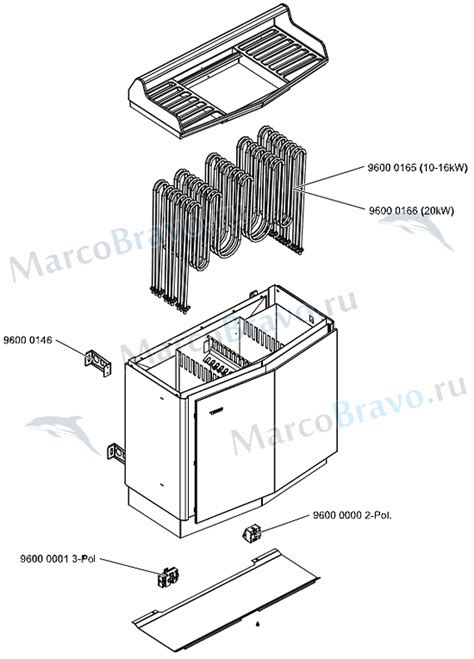 Электрическая печь для сауны Tylo SD 16 (15-35 м3, 16кВт, 400 В 3 ...